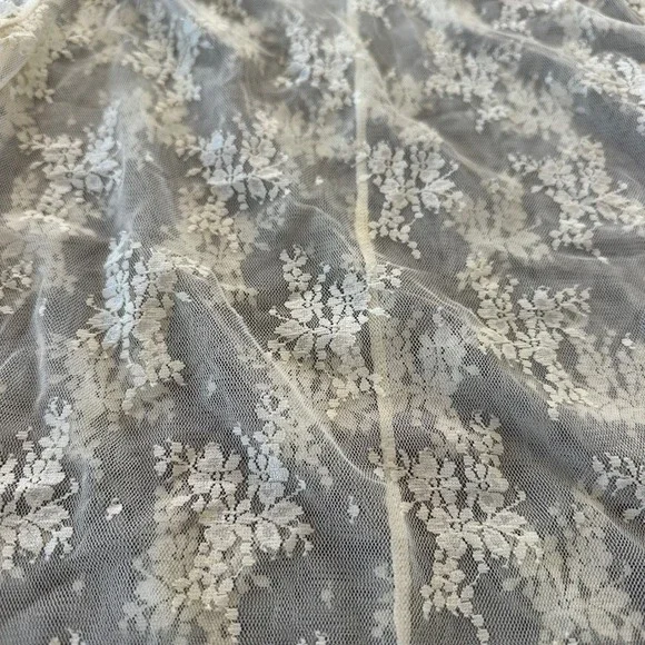 NWT Free People Intimately Sheer Lace Longsleeve Top Feminine Layer Coquette M - Picture 3 of 7